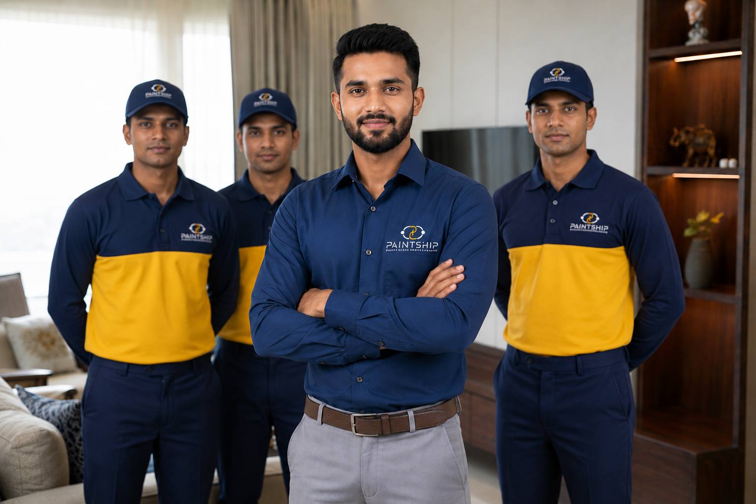 PaintShip supervisor and painting team
