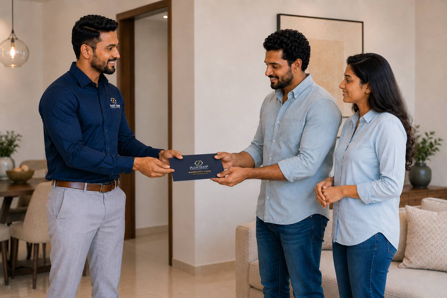 Warranty card handover